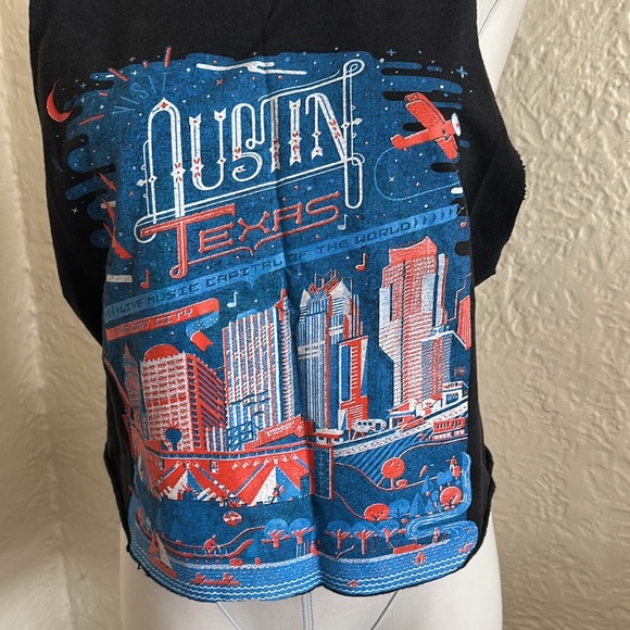 Austin City Limits 2019 Reworked Sleeveless Tee Shirt Billie Eilish Guns n Roses - Picture 2 of 7